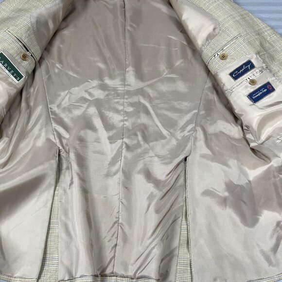 Coppley Blazer Mens 42R Ermenegildo Zegna Cloth  Plaid Wool Made Canada Jacket - Picture 5 of 12